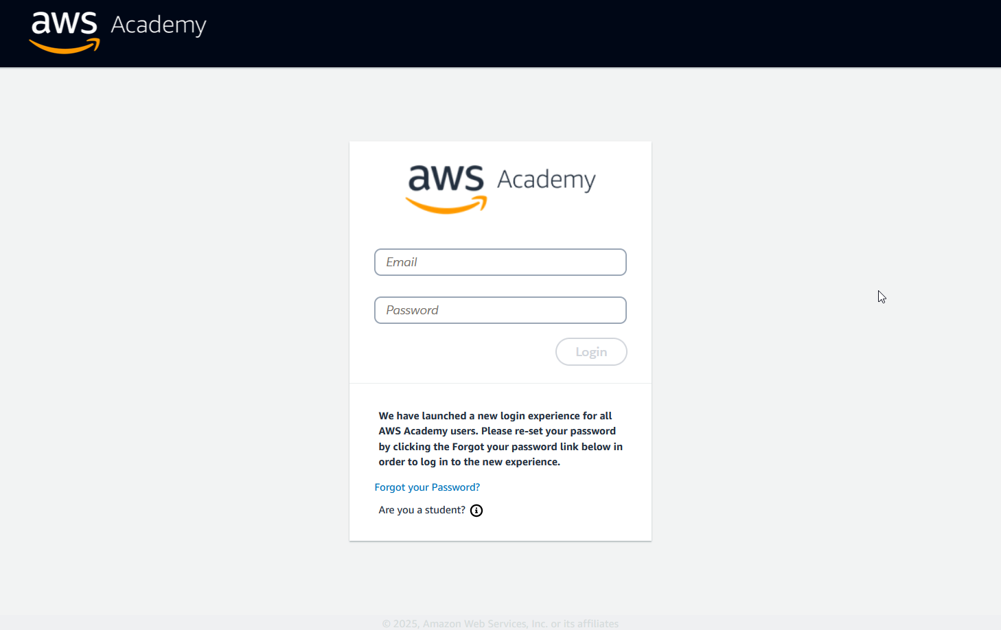 Previsualización de AWS Academy para profesores